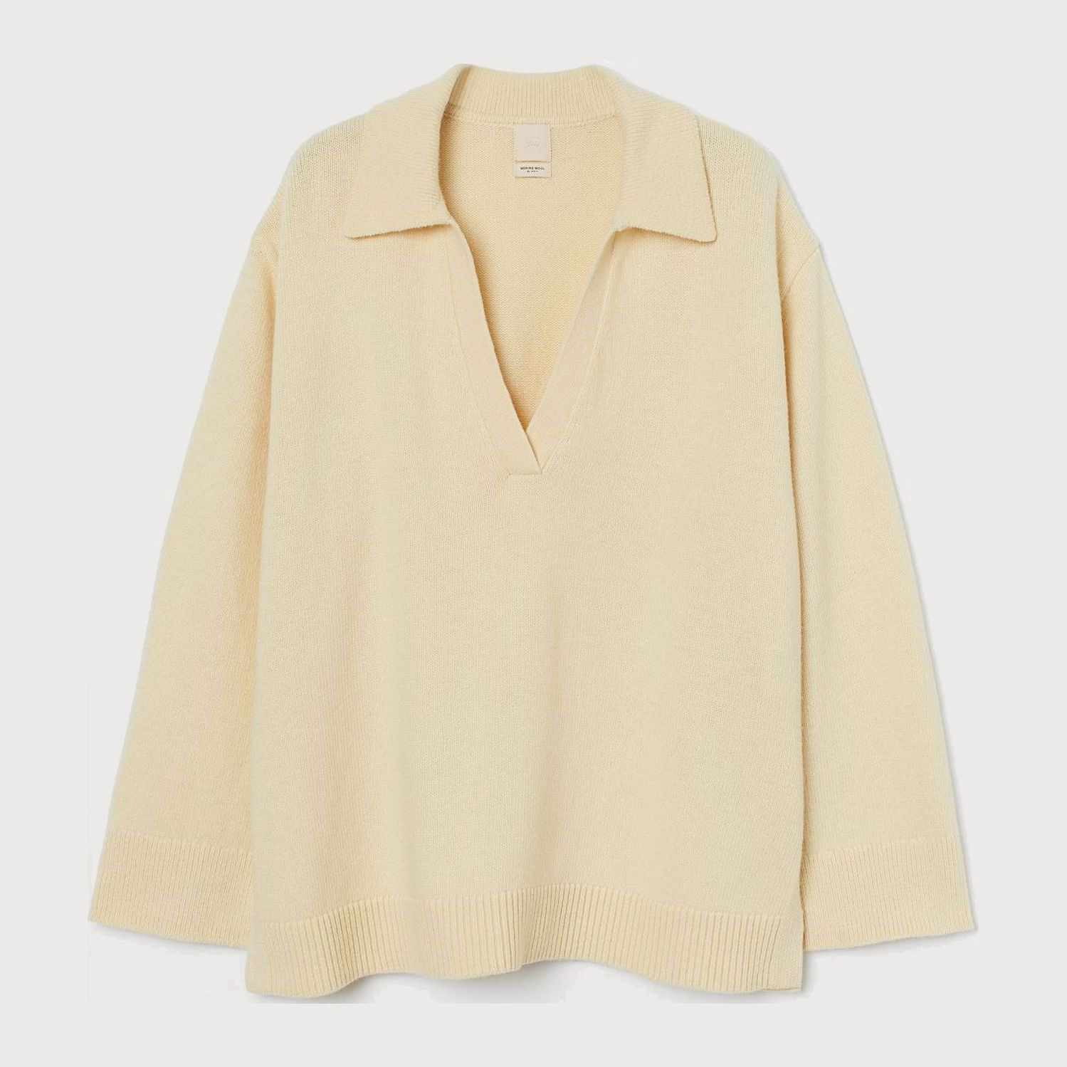 

Пуловер H&M 109-9567383 XL Кремовый