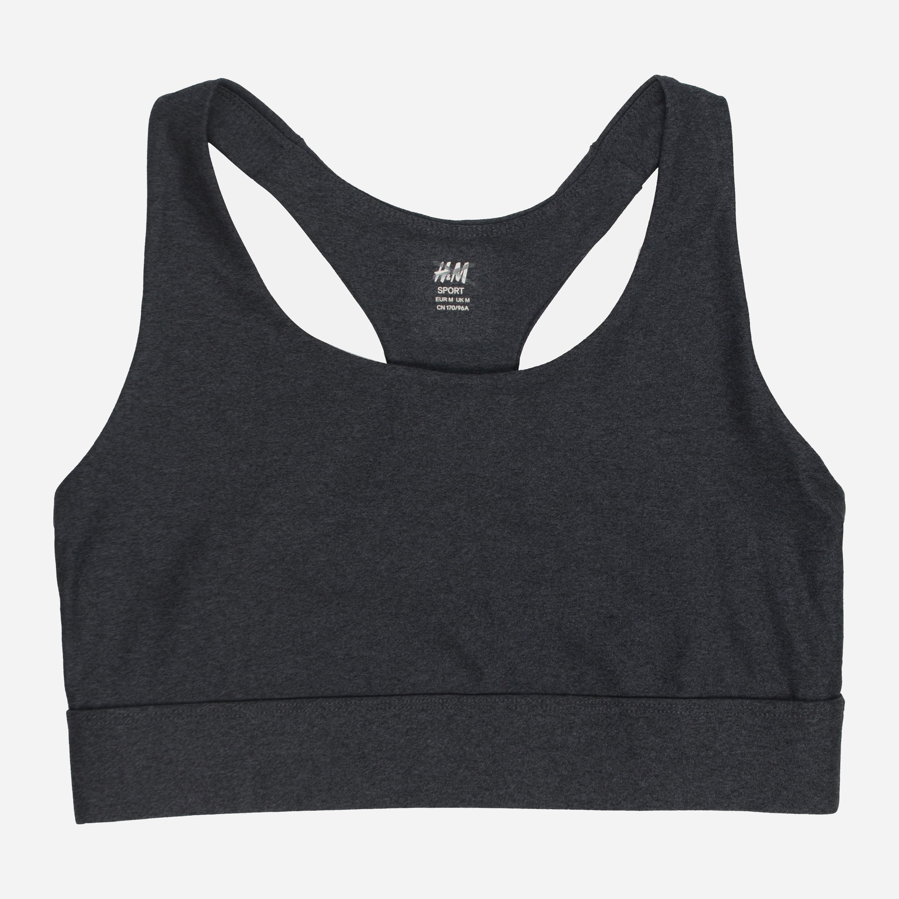 

Спортивный топ H&M 503-86508612 M Темно-серый