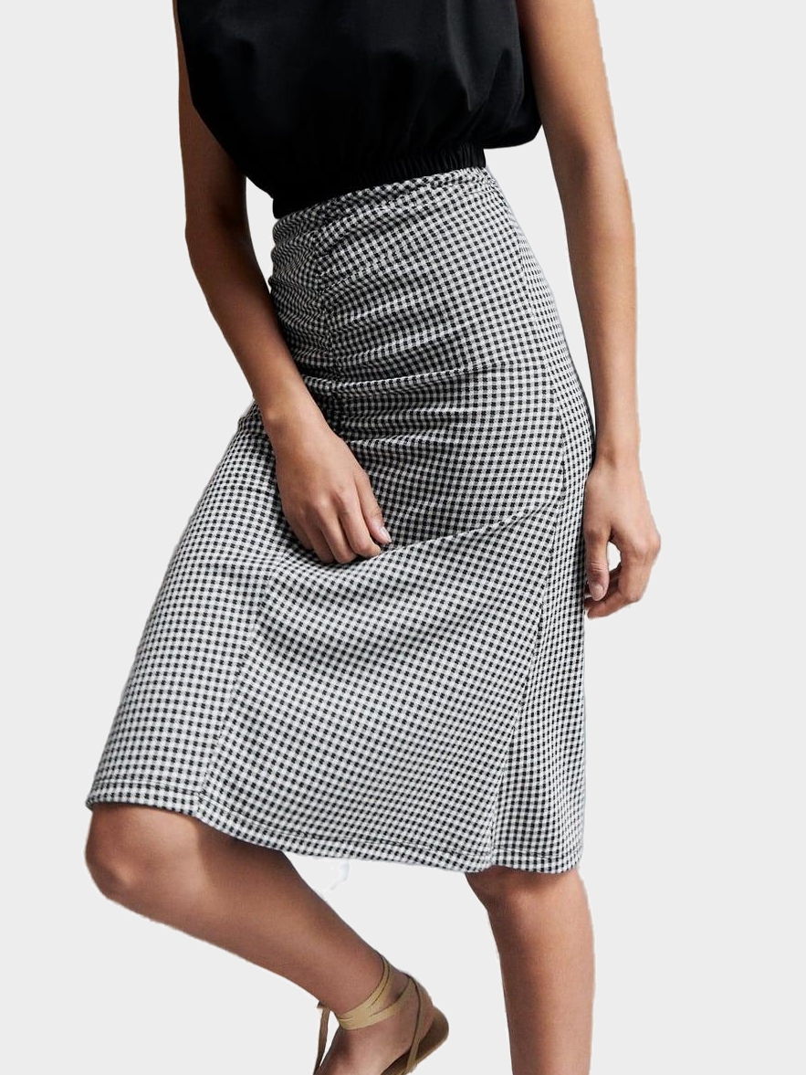 

Юбка Zara XAZ263704MWXJ S Черная с белым