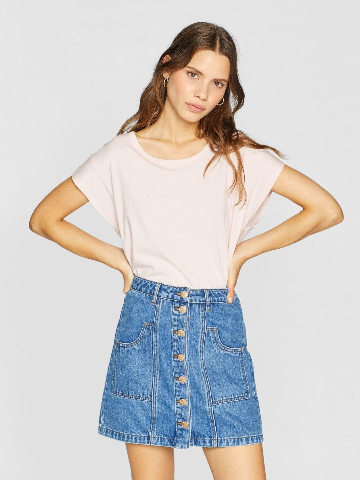 

Футболка Stradivarius XAZ283874VMAD  Бледно-розовая, Футболка Stradivarius XAZ283874VMAD M Бледно-розовая