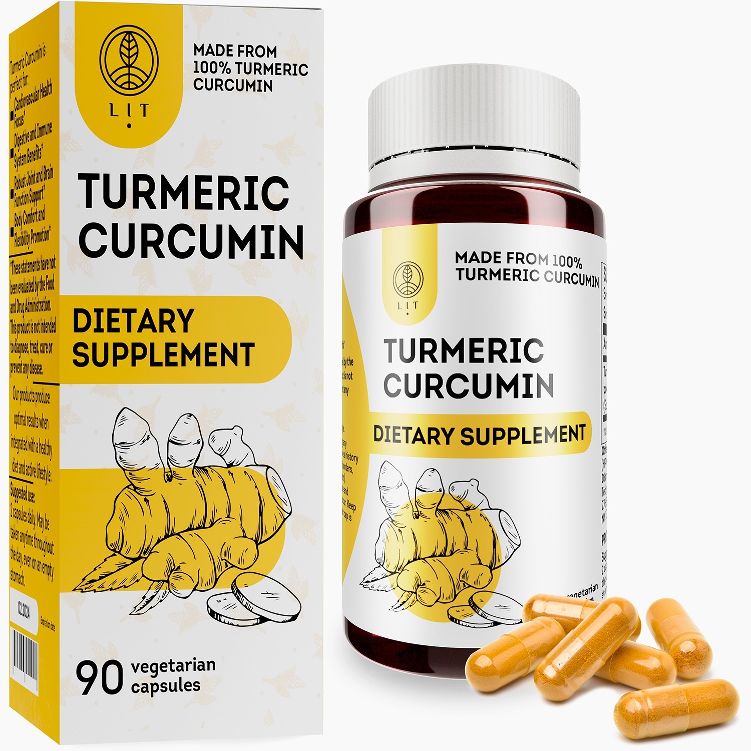 

Куркума в капсулах (curcumin) LIT 90 капсул