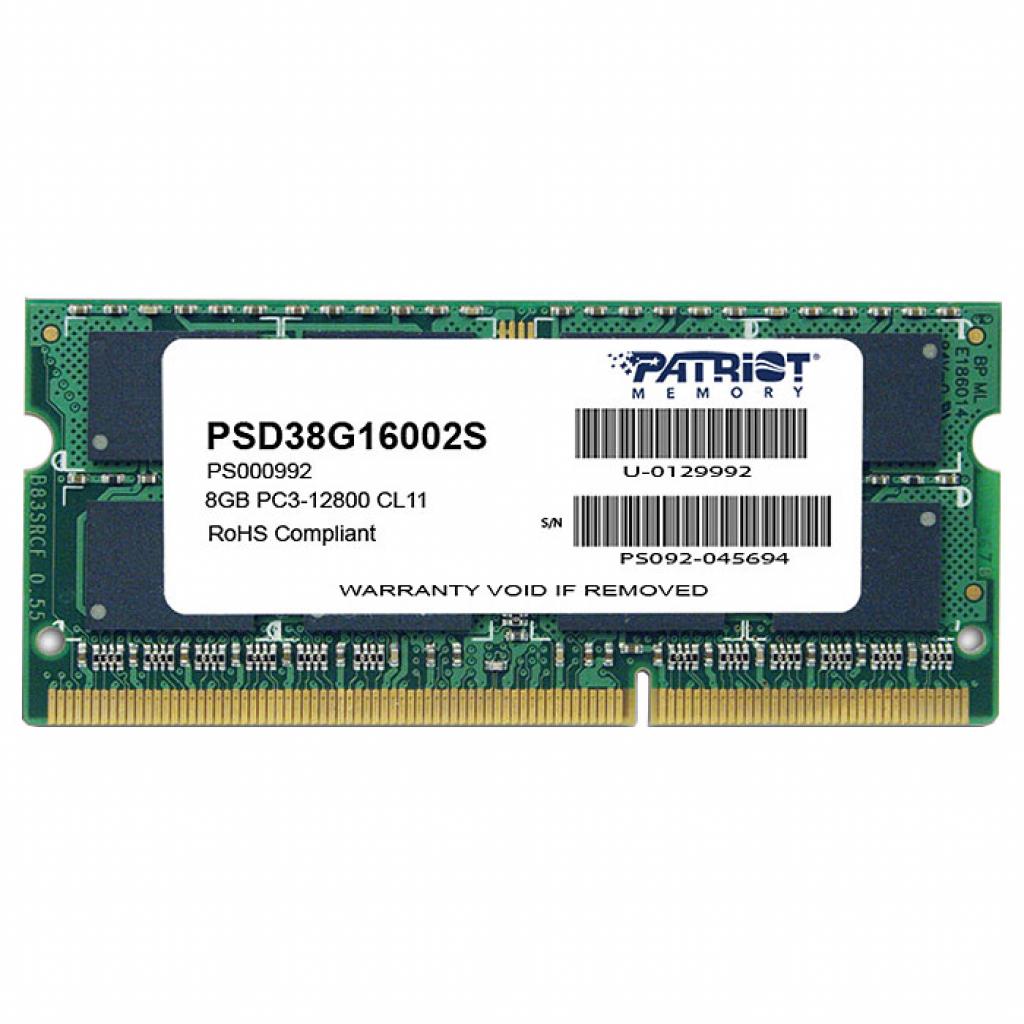 

Память PATRIOT 8 GB SO-DIMM DDR3 1600 MHz (PSD38G16002S)