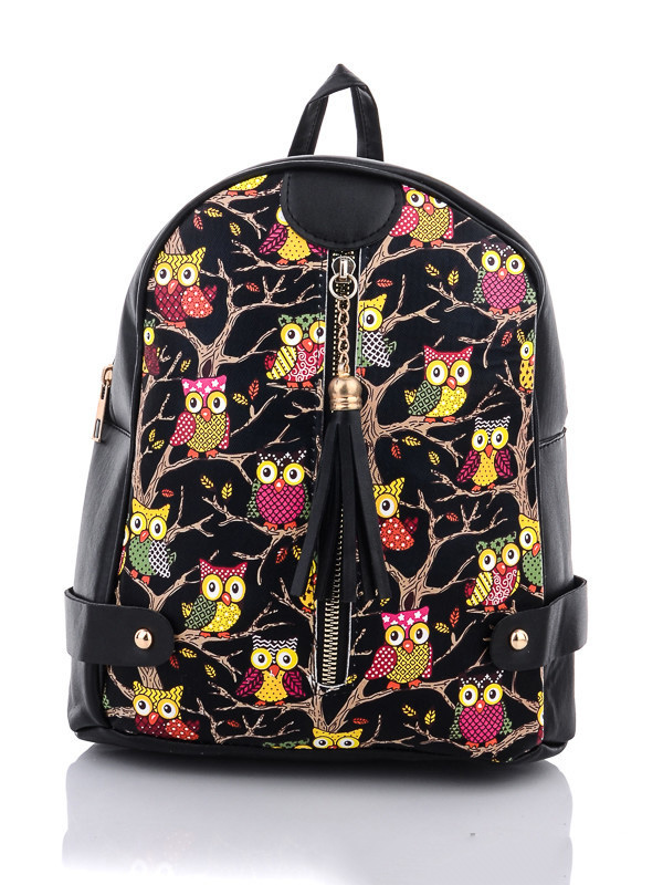 

Женские рюкзаки деми Prime 086-1 black Черный р.28x25x12