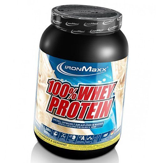 

Сывороточный протеин, 100% Whey Protein, IronMaxx 900г Французская ваниль (29083009)