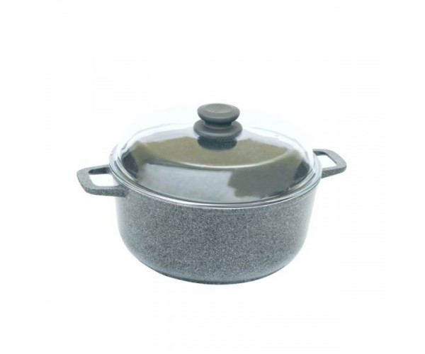 

Кастрюля антипригарная 5 л Биол Granite Gray c крышкой K504PC