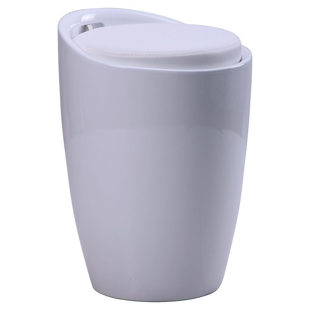 

Пуф в гостиную, спальню, кухню Tweet пластик белый/кожзаменитель белый AMF