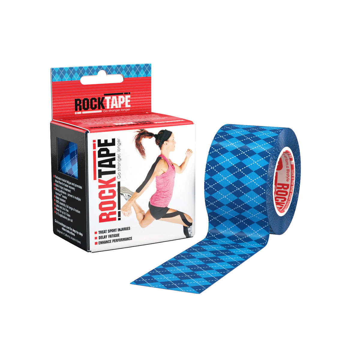 

Кинезио тейп RockTape Designer (5см х 5м) - голубой узор