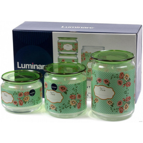 

Банка для сипучих (LM-9215p) Luminarc Plano Mint Green 3 шт.