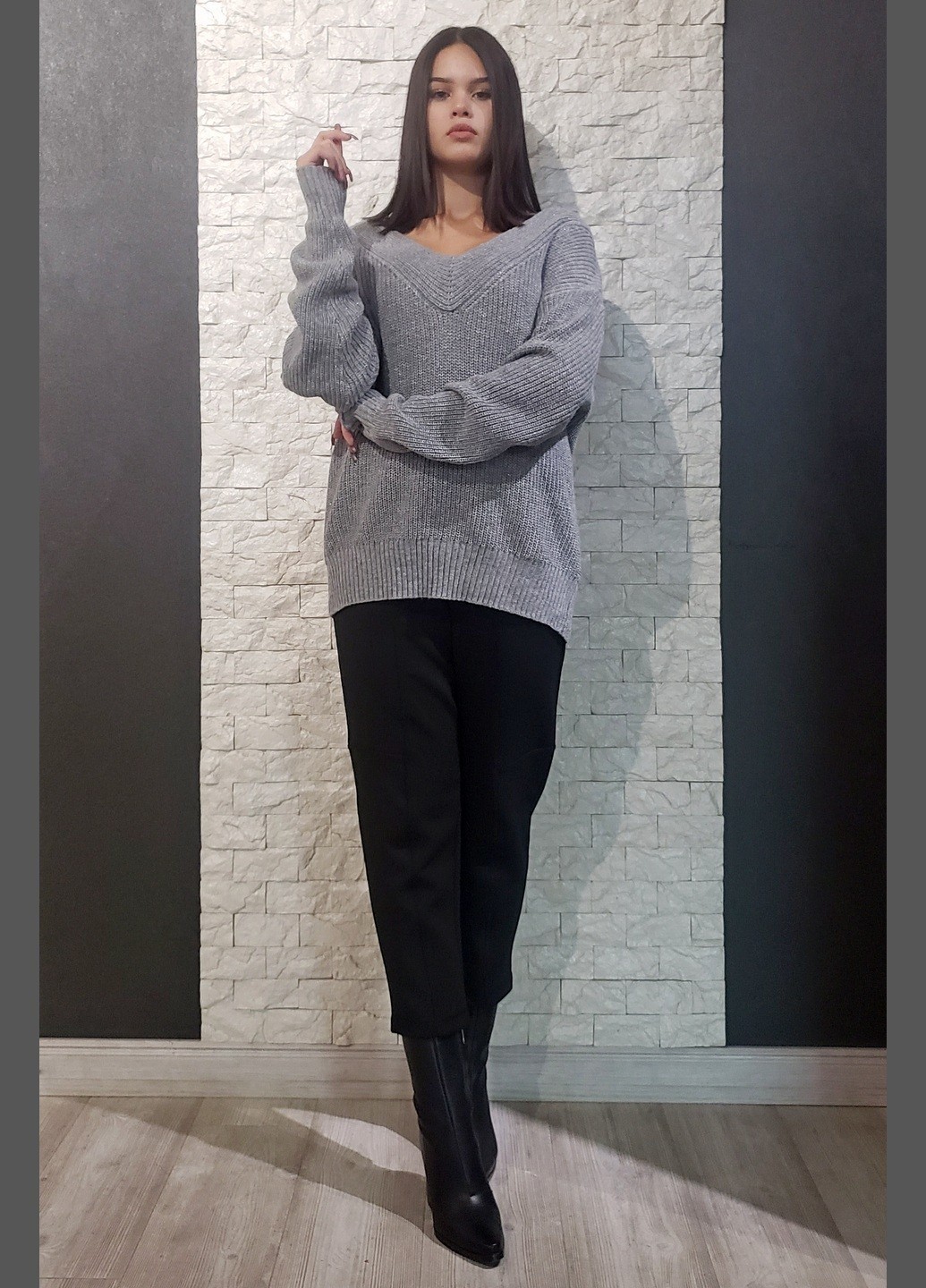 

Свитер Di classe серый  28-1525, Свитер Di classe серый one size 28-1525