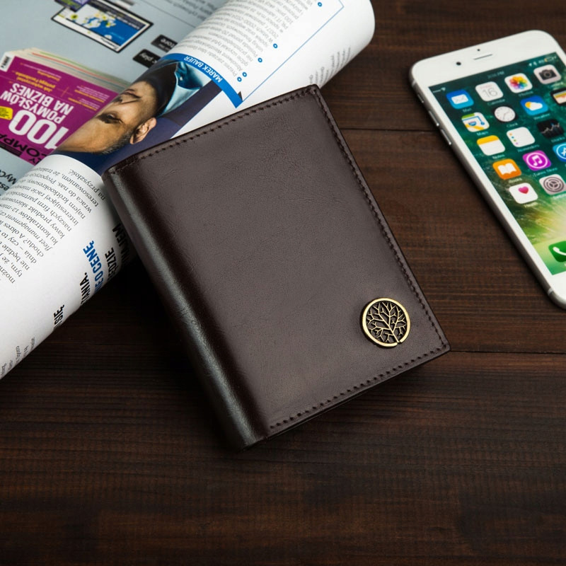 

Мужской кожаный кошелек Betlewski с RFID 9,5 х 12,8 х 2,5 (BPM-BF-62) - коричневый