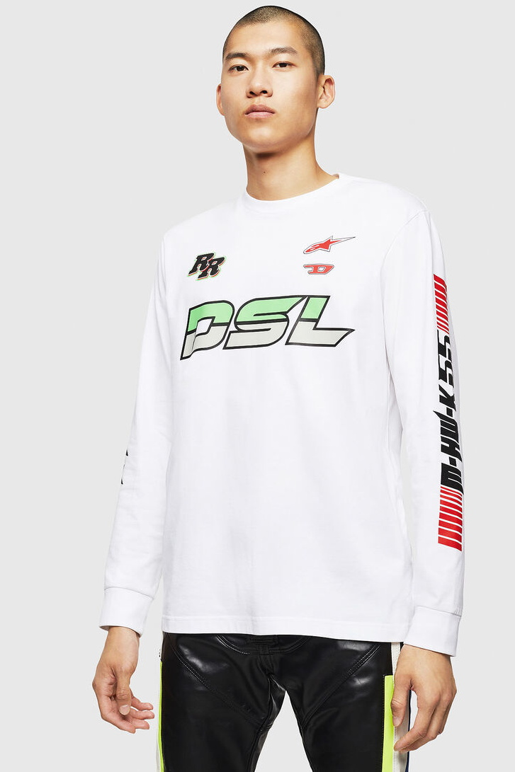 

Лонгслив Diesel White  белый, Лонгслив Diesel White L белый