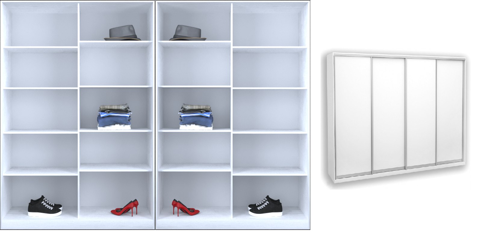 

Шкаф-купе Luxe 4 двери цвет Белое дерево ДСП/ДСП/ДСП/ДСП CLS - III 350 x 230 x 45 см