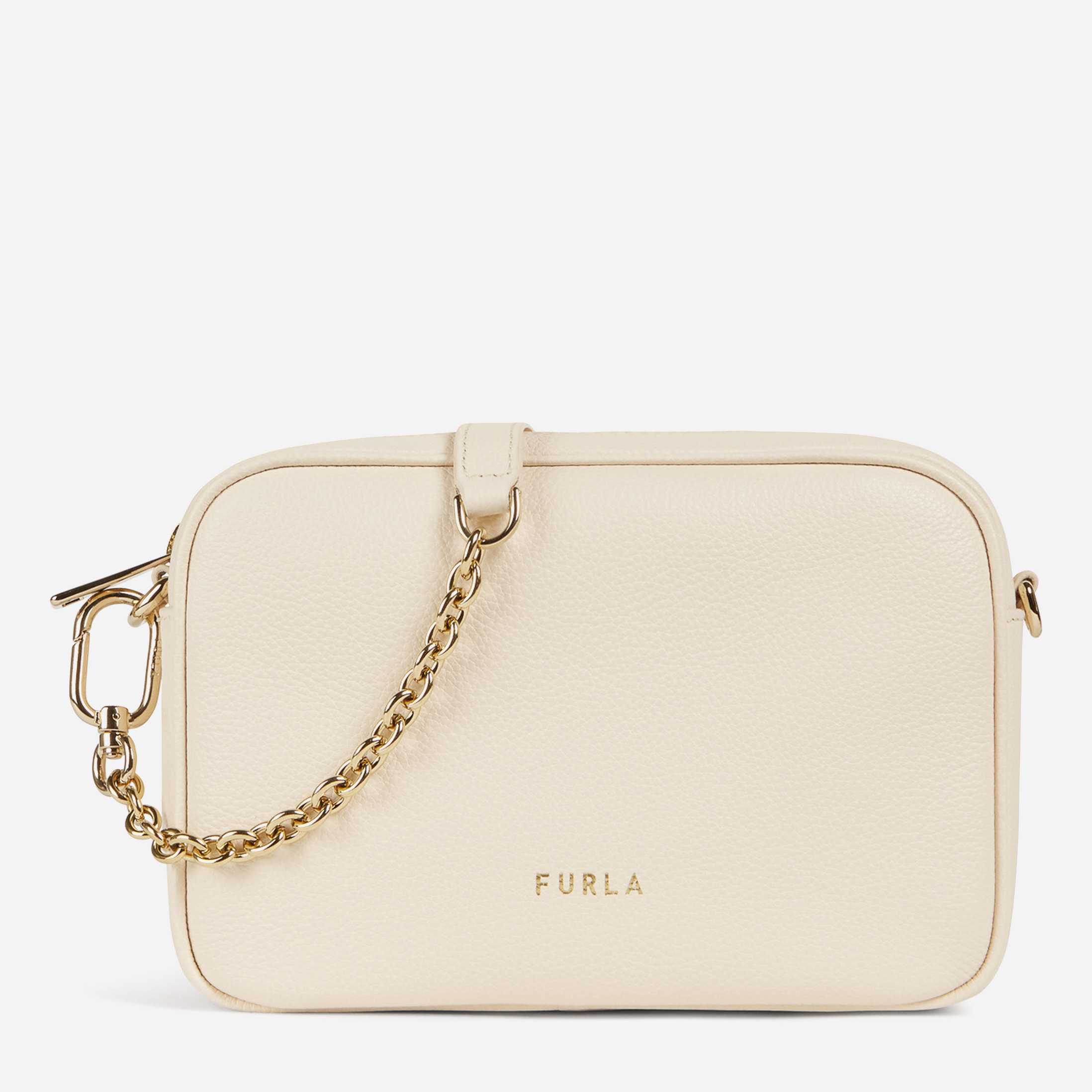 

Сумка женская кожаная Furla Real Mini Camera Case WB00243 Молочная