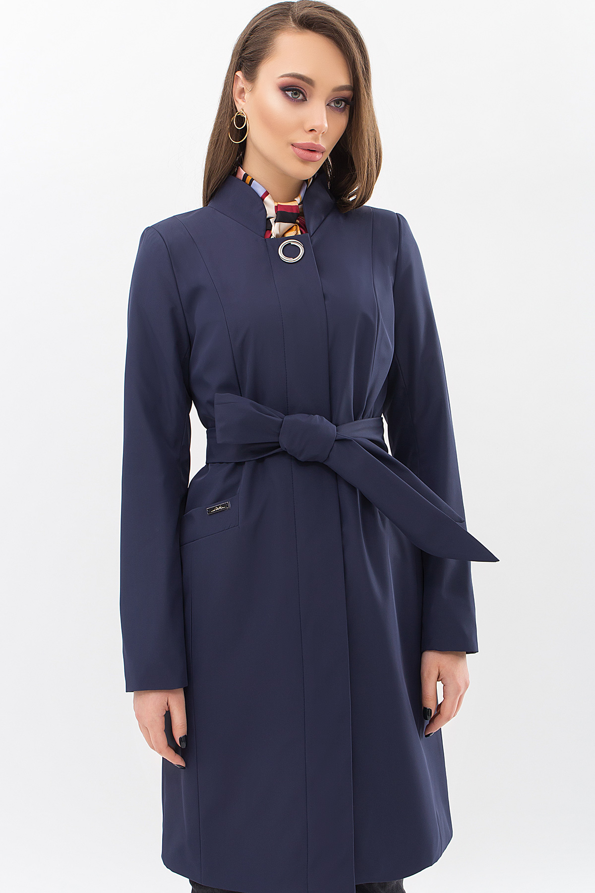 

Плащ женский цвет синий размер  FGg_67193, Плащ женский цвет синий размер 42 FGg_67193