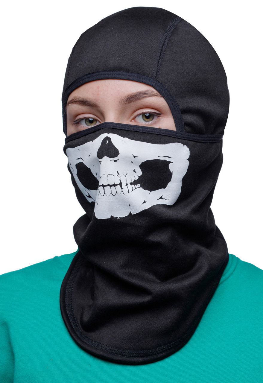 

Балаклава взрослая с черепом зимняя Samurai Scull S/M