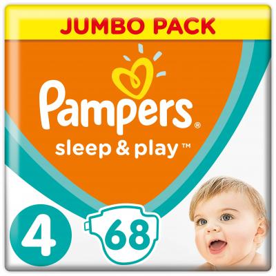 

Подгузник Pampers Sleep & Play Maxi Размер 4 (9-14 кг), 68 шт (4015400203551). 47918