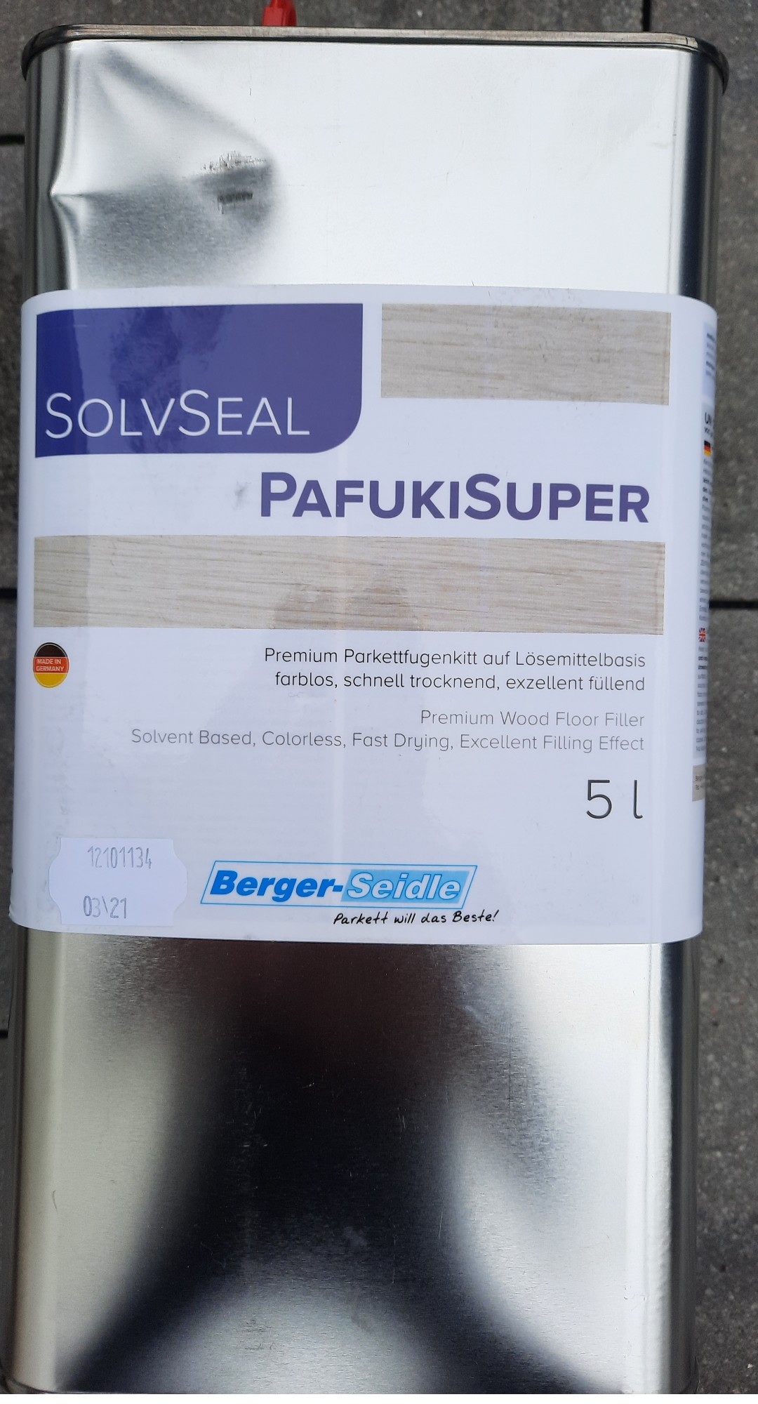 

Шпаклевка паркетная Berger SolvSeal PafukiSuper на нитро основе 5 л