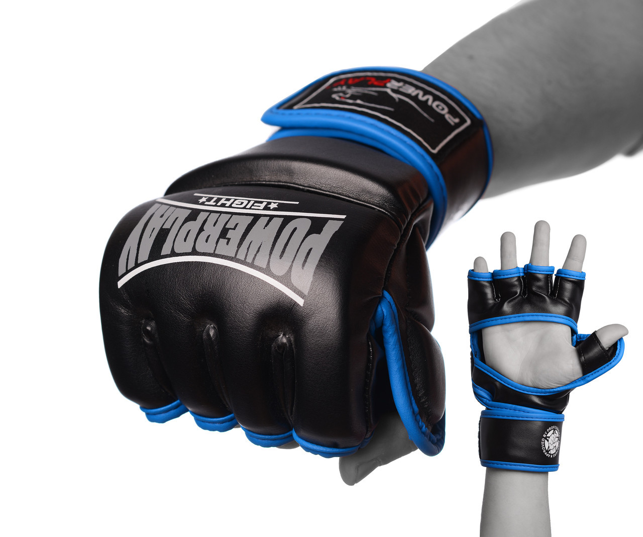 

Перчатки для MMA PowerPlay 3058 Black-Blue L
