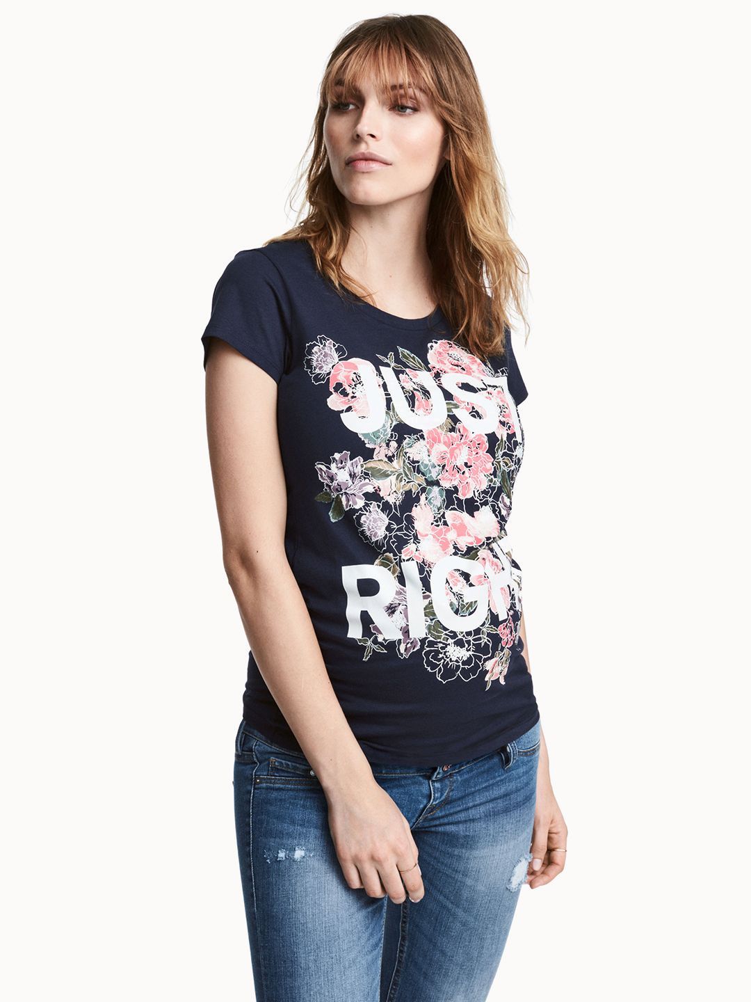 

Футболка для беременных H&M 0398559_just  Темно-синяя, Футболка для беременных H&M 0398559_just S Темно-синяя
