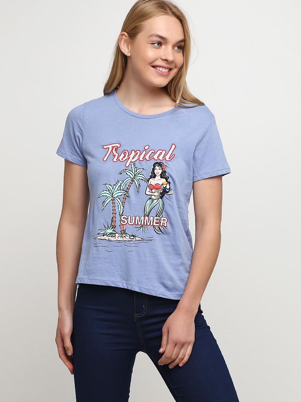 

Футболка C&A 2079448_гол_tropical_summer  Голубая, Футболка C&A 2079448_гол_tropical_summer L Голубая