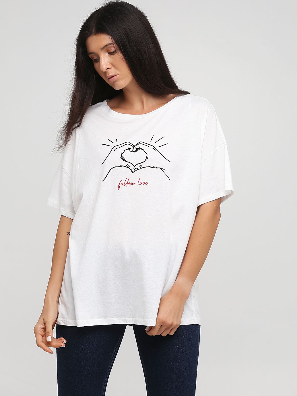 

Футболка C&A 2080116_FollowLove L Белая