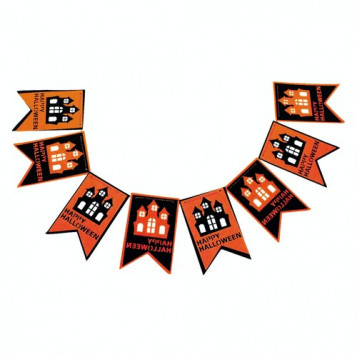 

Гирлянда Домик Happy Halloween 19-568BLK-OR (NAT05046)