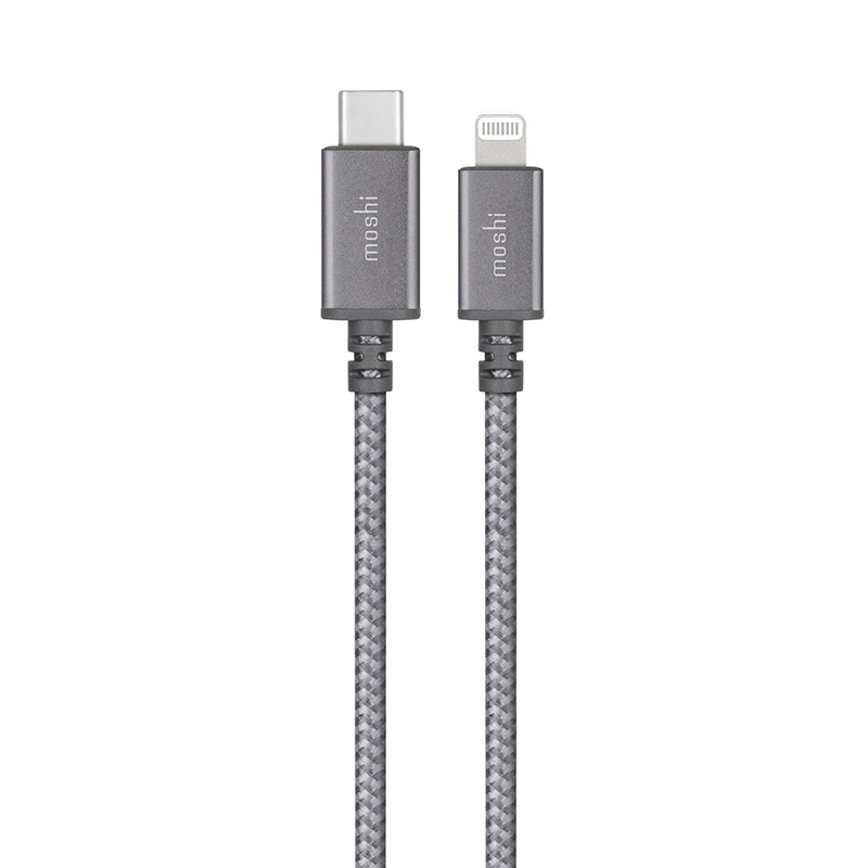 

Кабель Moshi Integra Cable USB-C to Lightning Titanium Gray 1.2 m