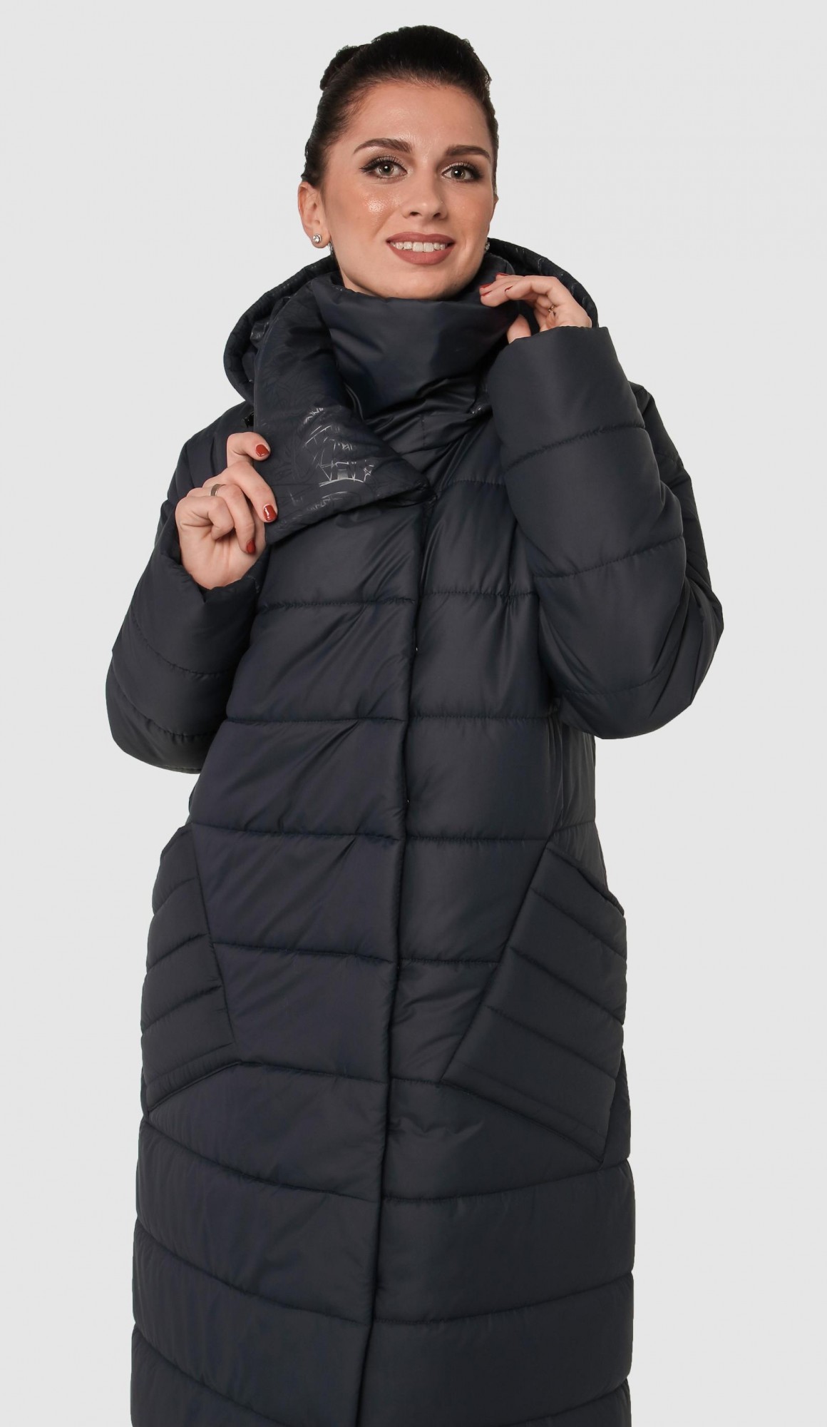 

Пуховик Exclusive moda М-234  Темно-синий, Пуховик Exclusive moda М-234 58 Темно-синий