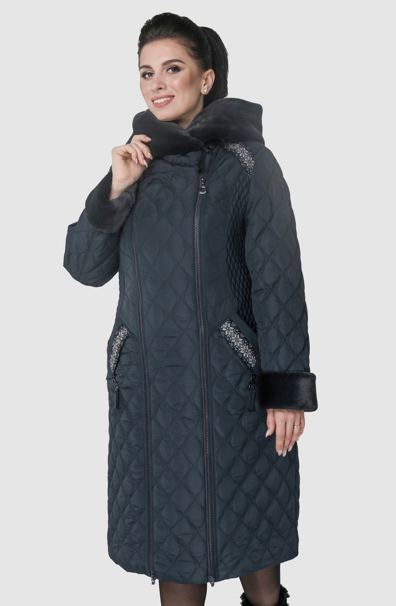 

Пуховик Exclusive moda М-237  Сине-зеленый, Пуховик Exclusive moda М-237 60 Сине-зеленый