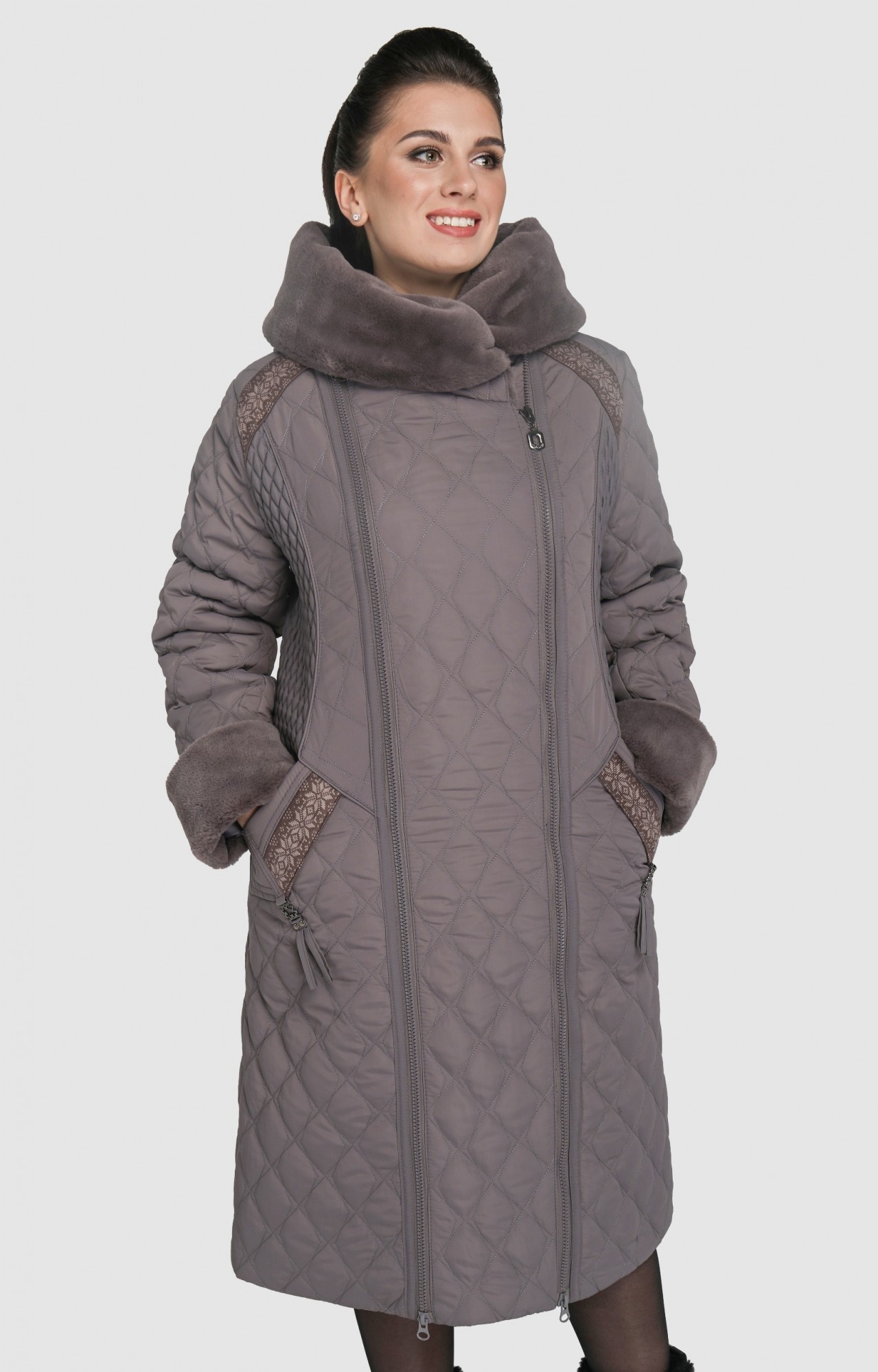 

Пуховик Exclusive moda М-236 64 Мокко