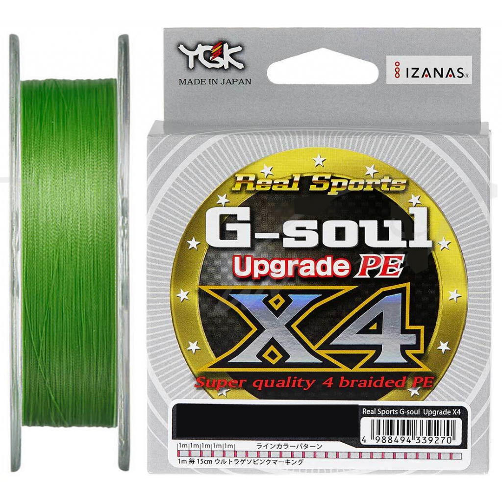 

Шнур YGK G-Soul X4 Upgrade 150m 0.4/8lb Light Green (5545.00.38)