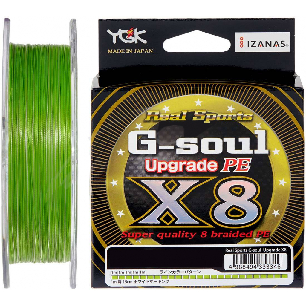 

Шнур YGK G-Soul X8 Upgrade 150m Light Green 0.8/0.148mm 16lb (5545.00.40)