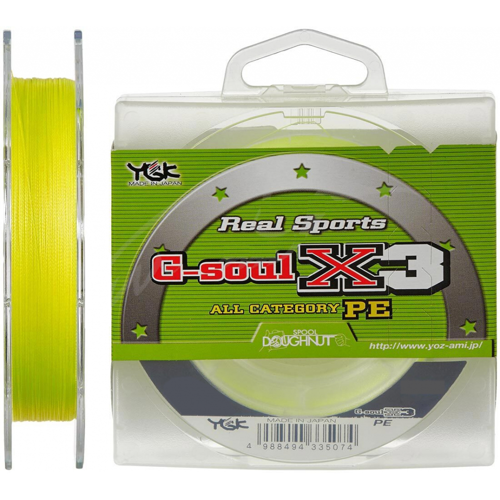 

Шнур YGK G-Soul X3 150m Yellow 1.0/0.165mm 16lb (5545.00.36)