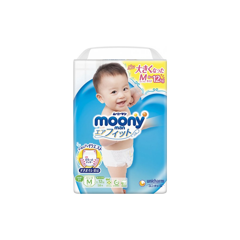 

Подгузник Moony трусики M 6-12 кг 58 шт (4903111248292)