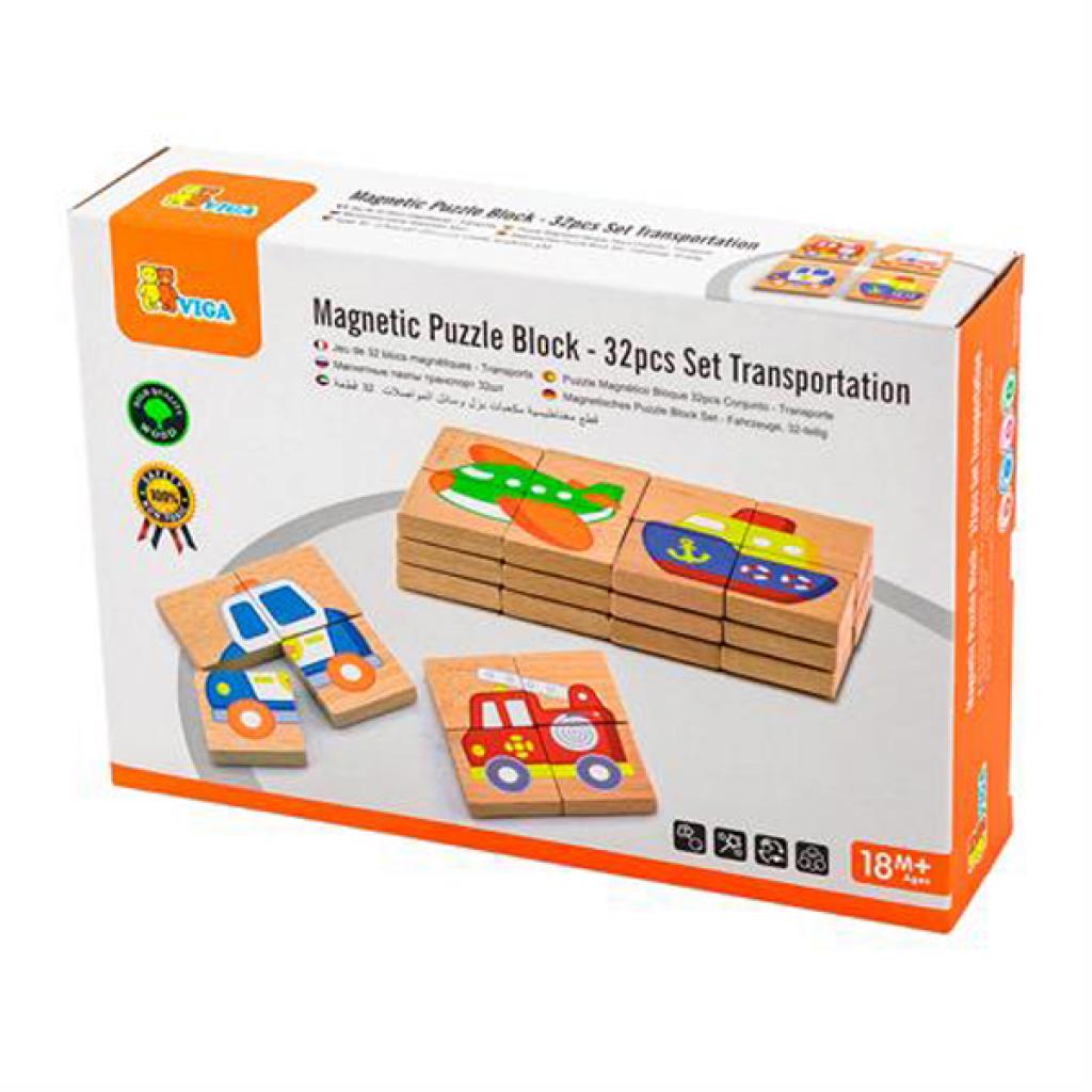 

Развивающая игрушка Viga Toys магнитные Транспорт, 32 элемента (50723FSC)