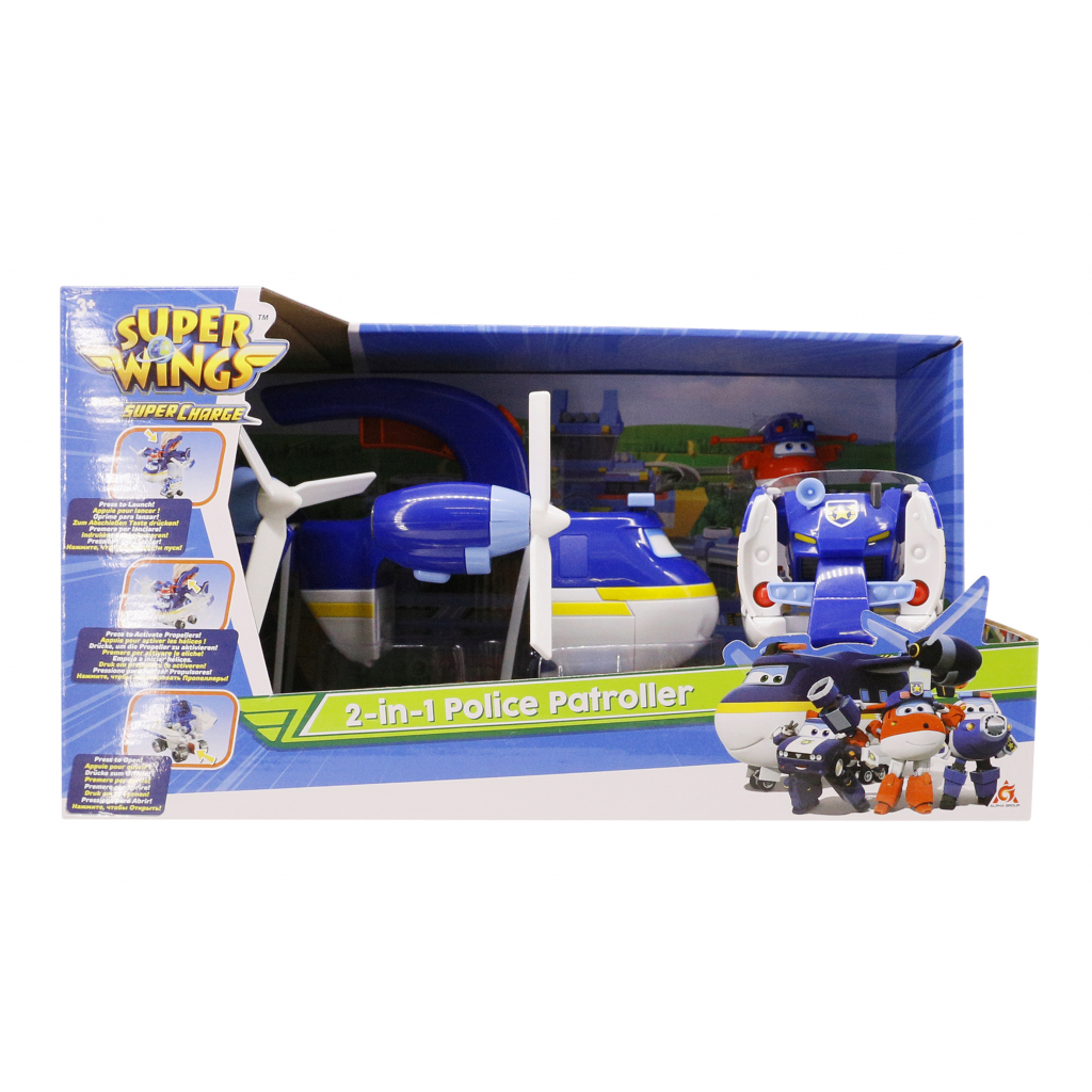 

Игровой набор Super Wings 2-in-1 Police Patroller 2в1 Полицейский транспорт (EU740834)