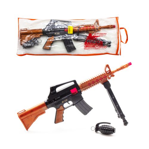 

Автомат-трещетка "M16" с гранатой Golden Gun. 36859