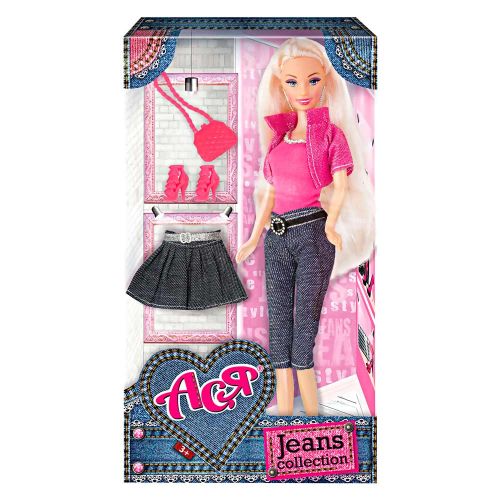 

Кукла Ася с аксессуарами "Jeans Collection" (блондинка) JIADIHONG. 38412