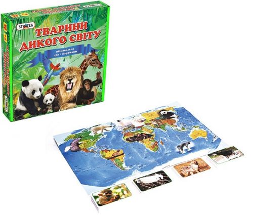

Познавательная игра с карточками "Животные дикого мира" Strateg. 35879