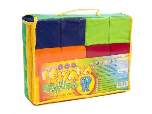 

Кубики мягкие, 7 х 7 см (12 штук) Розумна іграшка. 39921
