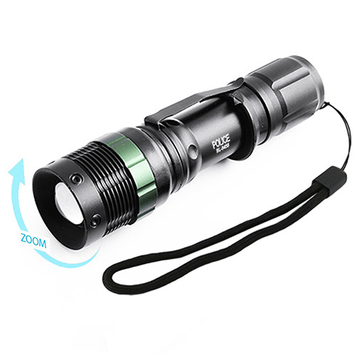 

Фонарь Police 8455A-XPE, 3xAAA (1x18650), zoom, зажим, ремешок на руку. 32296