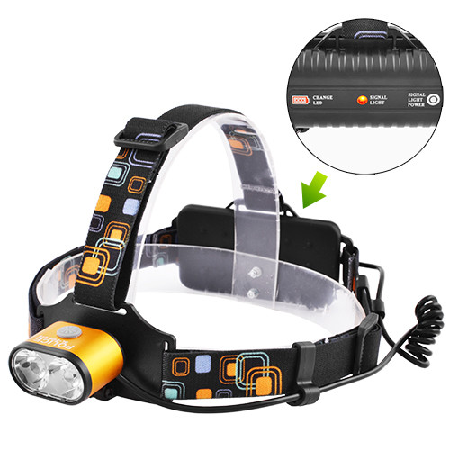 

Фонарь налобный Police 2128-2T6, ЗУ micro USB, 2х18650, signal light, Box. 32538