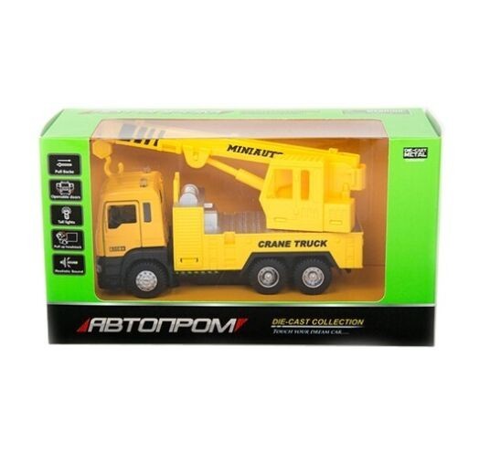 

Машинка Автопром Автокран 1:50 Желтый (5008)