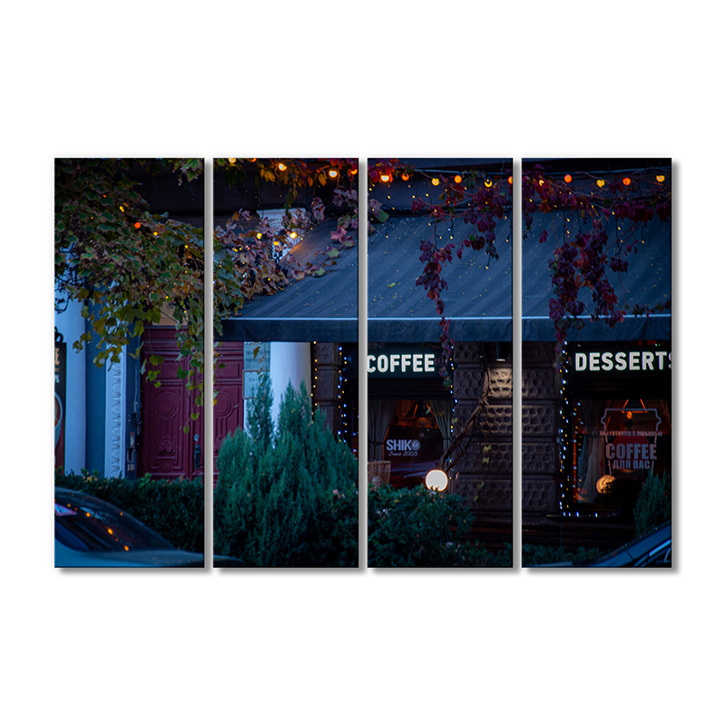 

Модульная картина Artel «Вечерняя кафешка» 4 модуля 80x120 см