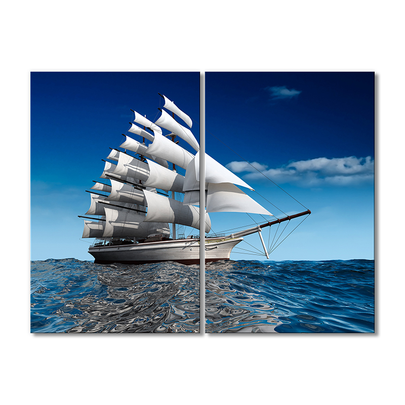 

Модульная картина Artel «В море корабль с парусами» 2 модуля 120x180 см
