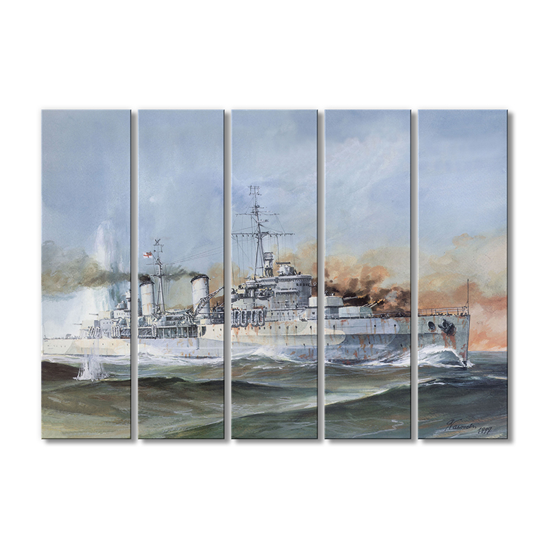 

Модульная картина Artel «Военный корабль в бою» 5 модулей 120x180 см