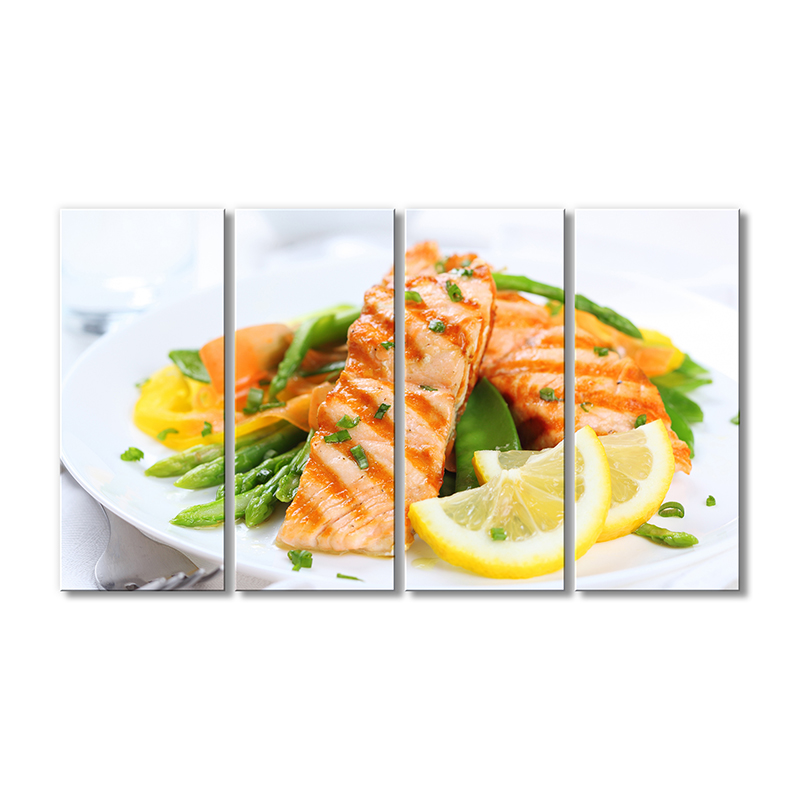 

Модульная картина Artel «Вкусное блюдо из красной рыбы» 4 модуля 90x135 см