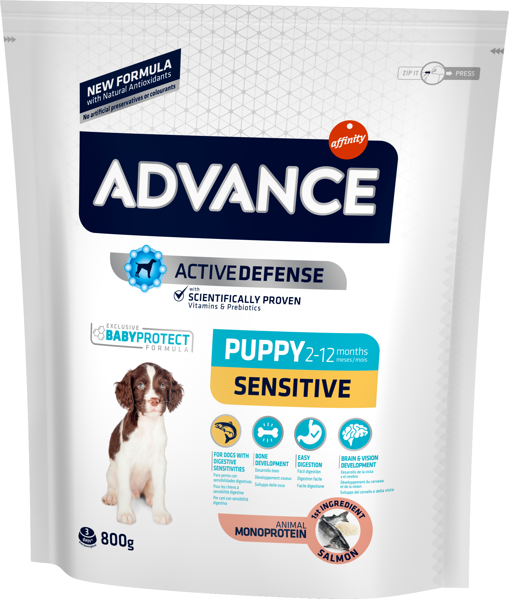 

Сухой корм Advance Dog Puppy Sensitive для щенков всех пород с чувствительным пищеварением 800 г