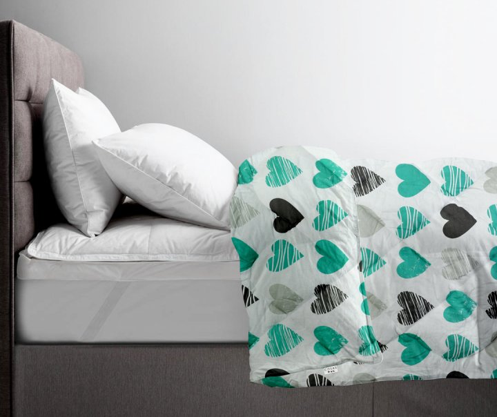 

Одеяло Cosas Sil Quilt Love 155х215 Grey Mint