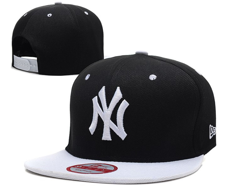 

Кепка Snapback Jsstore New York Yankees NY MLB с Белым Козырьком Черная